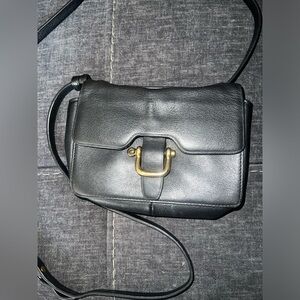 J Crew leather black crossbody